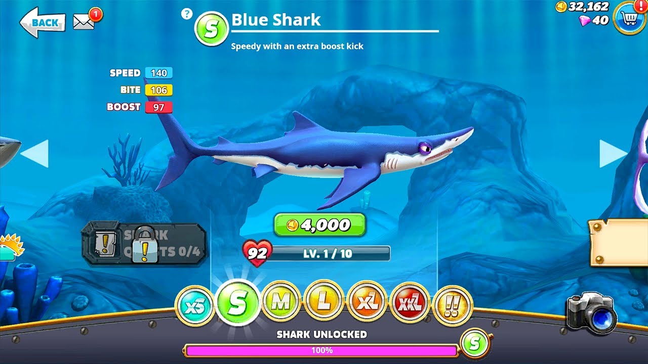 Hungry Shark World Blue Shark Gameplay - (iOS, Android) Part 1 - YouTube