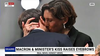 ‘Caused quite the stir’: Viral photo of French President being kissed by Sports Minister