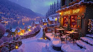 Smooth Jazz Music at Cozy Christmas Coffee Shop Street - Winter Atmosphere for Begin the Week