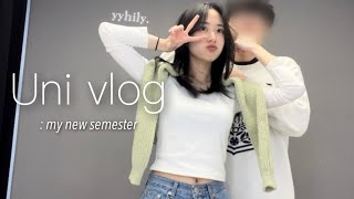 Vlog|대학교 4학년의 개강 브이로그 |중단발 레이어드컷|올영세일 | 운동하기| 포케 만들기| 일상 브이로그