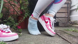 D.Va in Nike AF1s and Ankle Socks Outdoor Play