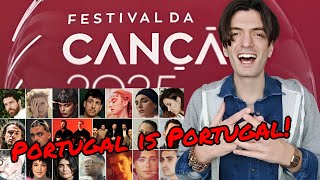 Reacting to ALL SONGS from Festival da Canção 2025 | Portugal Eurovision 2025