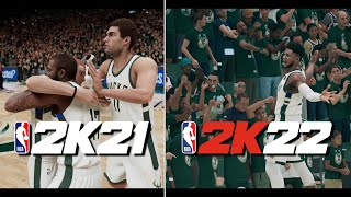 NBA 2K22 vs NBA 2K21 Comparison - Finals/Ring Celebration | BIG UPGRADE !