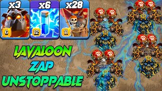 TH17 Zap LavaLoon Attack Strategy 2025 ! LavaLoon Zap Attack Strategy TH17 - Clash Of Clans