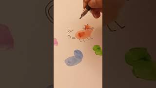 How to draw Finger painting Animals | Create fun finger painted animals with kids