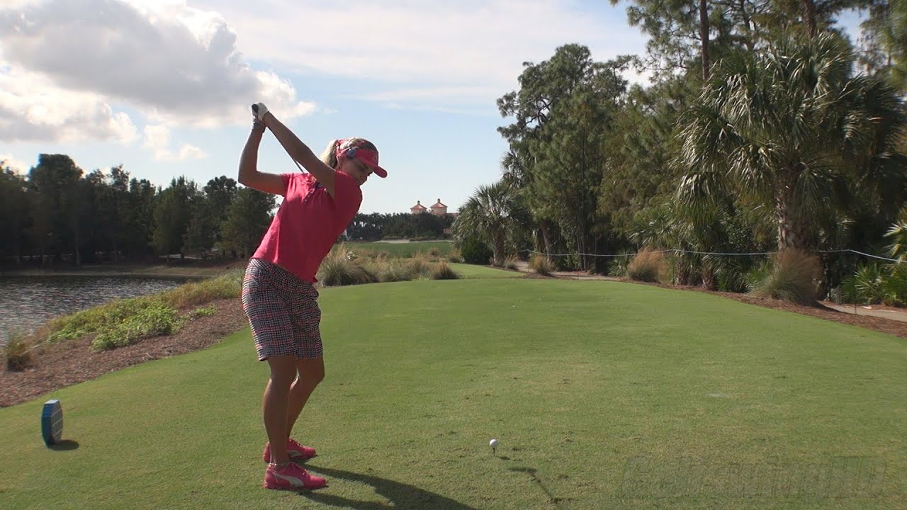 LEXI THOMPSON - DOWN THE LINE DRIVER GOLF SWING 2013 - REGULAR & SLOW ...