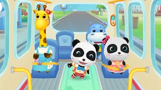 Kids Cartoon//Little Panda School Bus// Go Shopping//Kids Videos//BabyBus Game