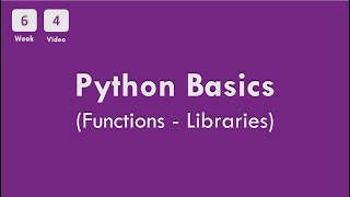 [6-4] CS50x In Arabic - Python Basics - Functions and Libraries
