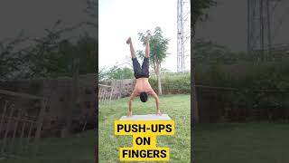 calisthenics skills | finger pushups | handstand skill | pushups power | strength | finger power