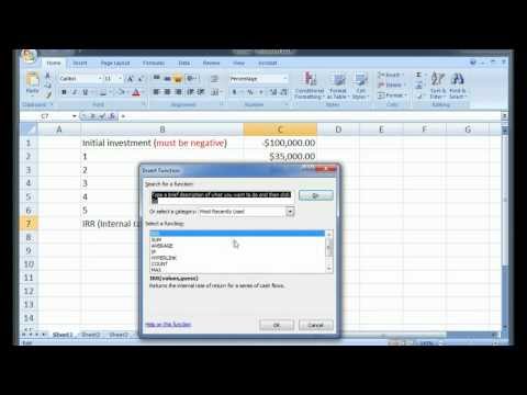 Calculate IRR Using Excel in 30 Seconds Calculate IRR Using Excel in 30 Seconds