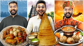 Eating Food From EVERY INDIAN STATE In 24 Hours Food Challenge 😱