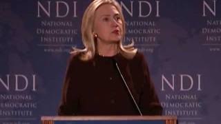 Secretary Clinton Delivers Remarks at the National Democratic Institute Democracy Awards Dinner