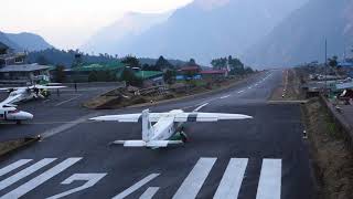 【2019 EBC健行】世界上最危險的盧卡拉機場 - 飛機起飛 Tenzing-Hillary Airport in Lukla