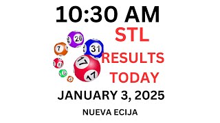 STL NUEVA ECIJA 1st Draw Result Today 10:30 AM Draw Result Philippines January 3, 2025