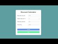 Discount Calculator In JavaScript With Source Code | Source Code & Projects