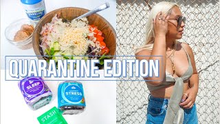 WHAT I EAT IN A DAY IN QUARANTINE | Intermittent Fasting + Easy Recipes + My Daily Supplements