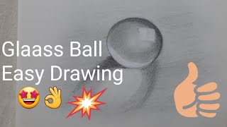 Easy Drawing Of Glass Ball || Very Easy Step👌👍