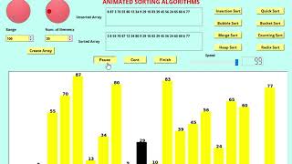 Sorting Algorithms Application 3 with PyQt - Fall 2019