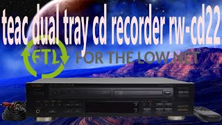 TEAC Dual Tray CD Recorder Player System with High Speed Dubbing RW-CD22 Product Demo