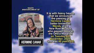Hermine Canaii ~ Short Obituary