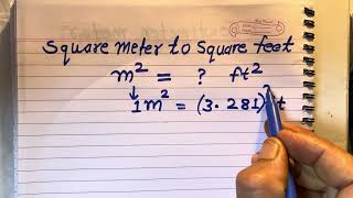 In Hindi square meter to square feet | in Hindi