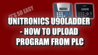 How to upload program from PLC - U90Ladder (Unitronics Jazz)