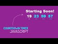 JavaScript Countdown Timer in HTML | CSS | JavaScript @royaltutorials354