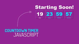 JavaScript Countdown Timer in HTML | CSS | JavaScript @royaltutorials354