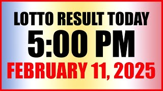 Lotto Result Today 5pm February 11, 2025 Swertres Ez2 Pcso