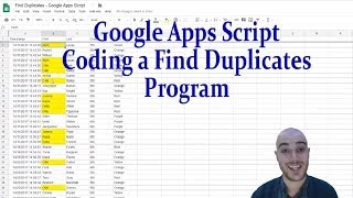 Google Apps Script - Find Duplicates in a Spreadsheet - Step-by-Step Tutorial