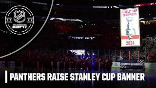 Panthers raise banner for winning 2024 Stanley Cup | NHL on ESPN