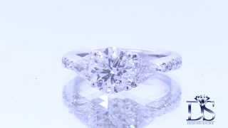 Platinum Engagement Ring With Center Diamond 2.34ct Round Brilliant Cut G SI1 RN-179300