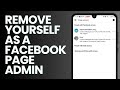 How To Remove Yourself As A Facebook Page Admin
