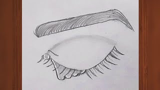 Recreation @ Farjana Drawing Academy | how to draw a tearful eye|step by step - pencil sketch