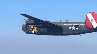 Collings Foundation B-24 Liberator intercepted by an L-29 Delfin over Destin Florida.