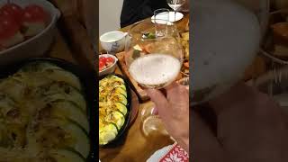 クリスマスディナー　シャンパンで乾杯～