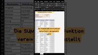 Die SUMMEWENNS-Funktion einfach dargestellt in Excel🤓📊 #excel #sheet #exceldeutsch