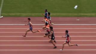 2017東部高校総体　男子100m　決勝（標準スロー付）