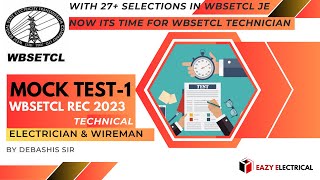 Mock Test-1 I WBSETCL Recruitment 2023 Technician GrIII I ITI Level