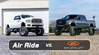 What's the difference between Air Ride and Any Level Lift?
