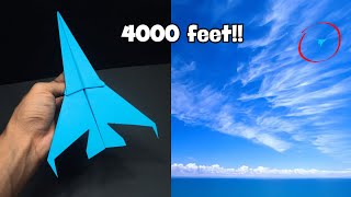 Increíble avión de papel: cómo hacer que un avión de papel vuele a 4000 pies