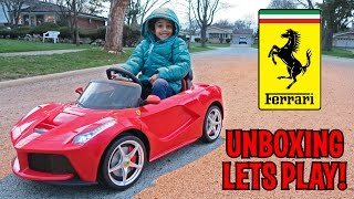 UNBOXING & LETS PLAY - La Ferrari Ride On & Remote Control Kids Car by Best Choice Products