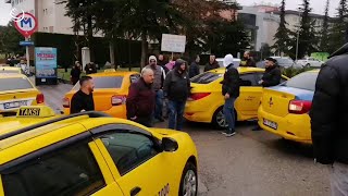 Akaryakıt zamlarını protesto eden Gebzeli taksiciler: Artık tıkanma noktasına geldik