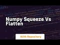 numpy squeeze vs flatten