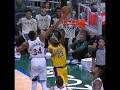 Giannis gets a crazy chasedown block on Lebron! Follows up with a ferocious slam || 2024 Preseason