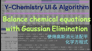 Standard balancing algorithm using Python: Gaussian Elimination