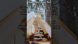 Things Men Want But Won't Ask For #love #shorts