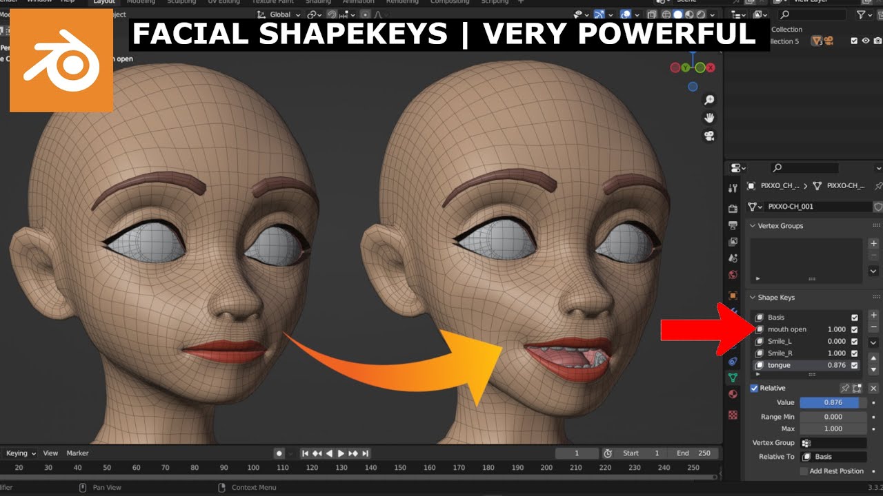 Blender: Facial Shapekeys For Beginners | So Cool! - YouTube