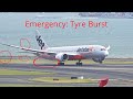 Jetstar Boeing 787-8 Tyre Bursts & Emergency Landing