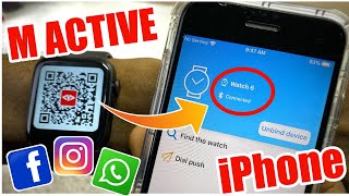 How To CONNECT M Active Watch To iPhone | Get WhatsApp Messages 🔥🔥